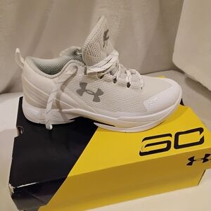 Under Armour Kids White Athletic Shoes
